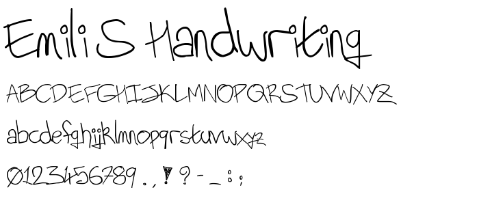 Emili_s Handwriting font